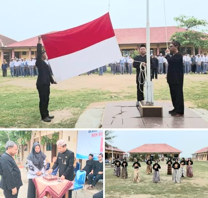 Meriahnya Peringatan HGN SMAN 1 Sukra, Dari Pemotongan Bolu Hingga Bertukar Kado