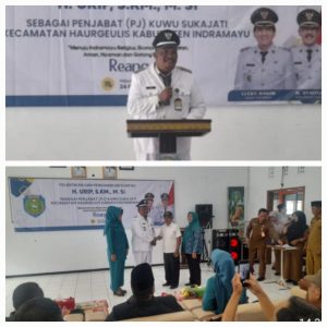 Camat Haurgeulis Melantik H. Urip. SKM, M.Si Menjadi Pj Kuwu Desa Sukajati