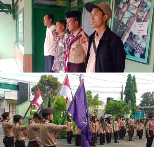 Koramil 1614 / Anjatan Bersama Kwaran Berangkatkan Regu Pramuka Saka Wira Kartika ke Kodim 0616 Indramayu